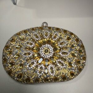 Elegant Gold and Silver Clutch
